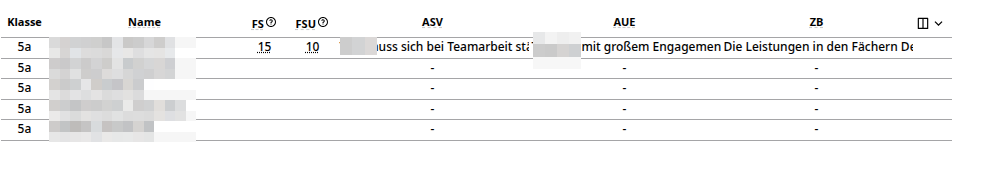 Offizieller Beispiel-Screenshot: Klassenleitung
